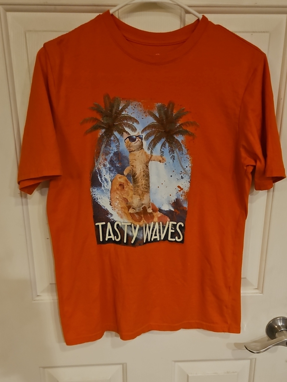 wonder nation Orange 'Tasty Waves' Surf Cat Graphic Tee